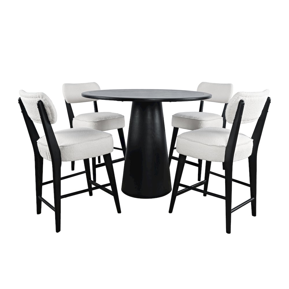 Mid-Century Modern Five Piece Counter Height Dining Set. Picture 1