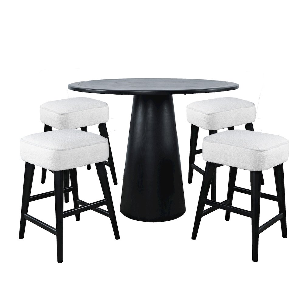 Mid-Century Modern Five Piece Counter Height Dining Set. Picture 2
