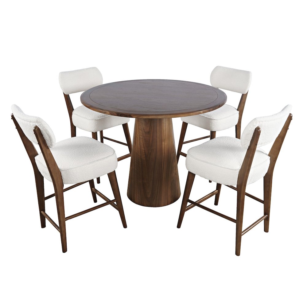 Mid-Century Modern Five Piece Counter Height Dining Set. Picture 2
