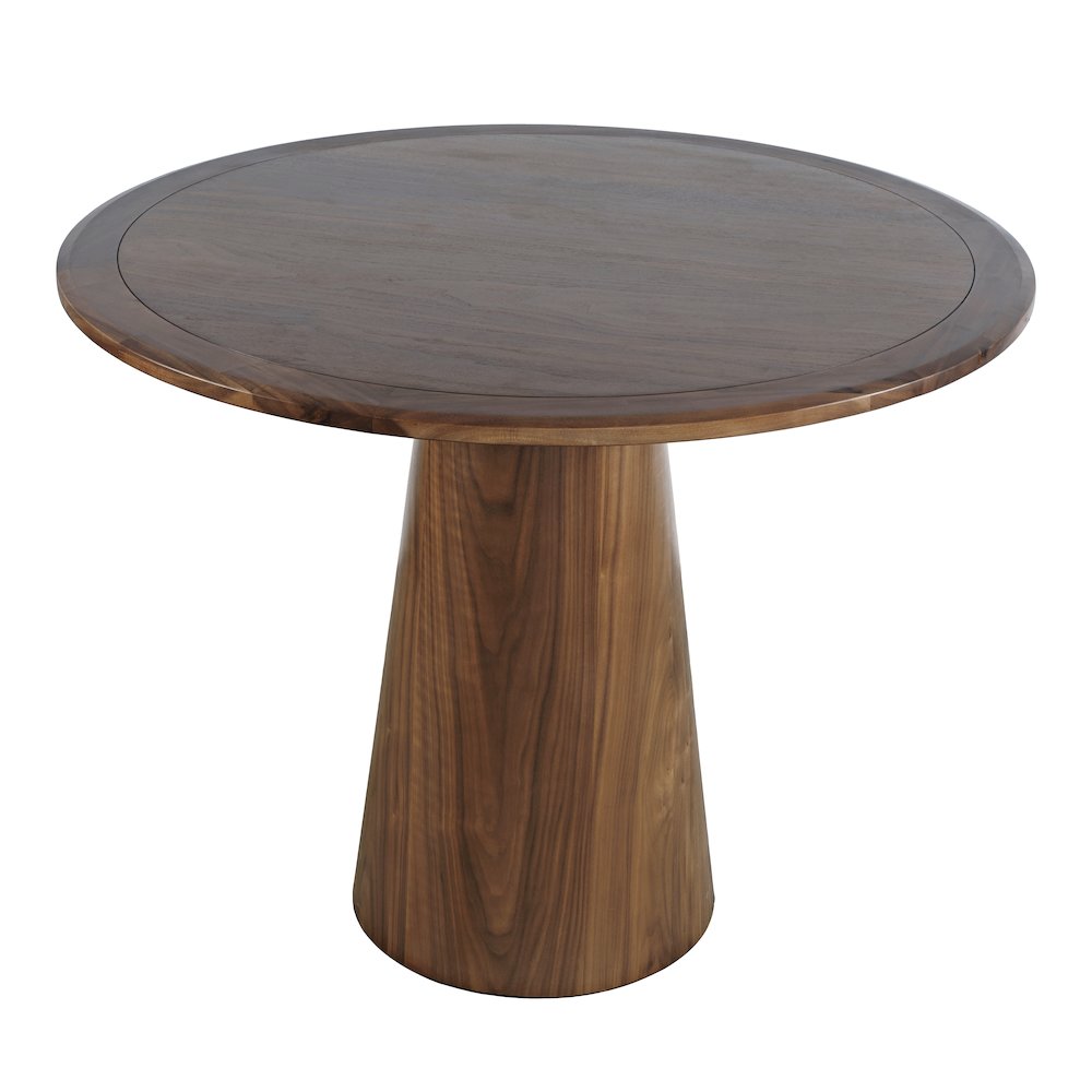 Nash Mid-Century Modern 45" Round Pedestal Counter Height Dining Table. Picture 2