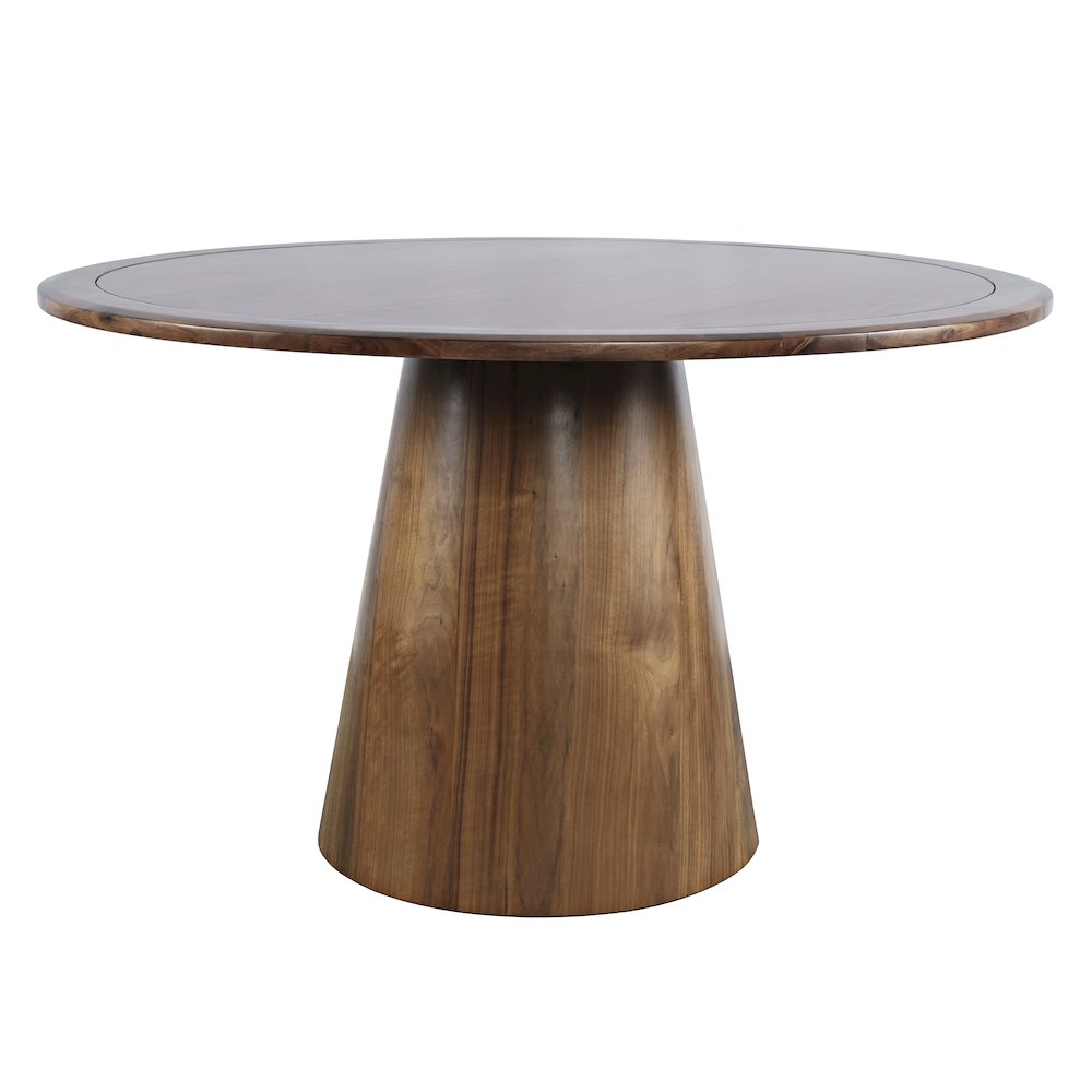 Nash Mid-Century Modern 50" Round Pedestal Dining Table. Picture 1