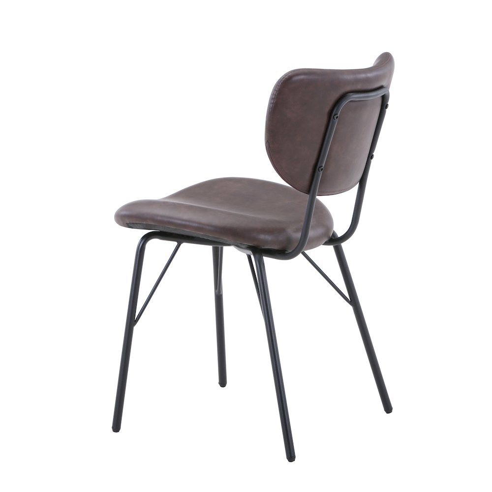 Contemporary Modern Faux Leather Split-Back Upholstered Dining Chair (Set of 2). Picture 6