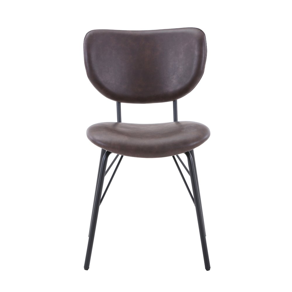 Contemporary Modern Faux Leather Split-Back Upholstered Dining Chair (Set of 2). Picture 2