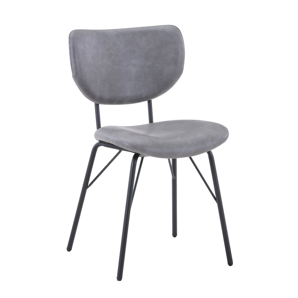 Contemporary Modern Faux Leather Split-Back Upholstered Dining Chair (Set of 2). Picture 3