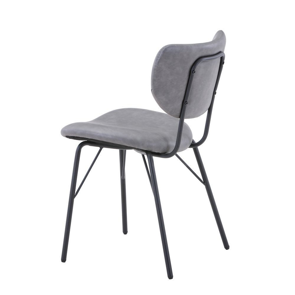 Contemporary Modern Faux Leather Split-Back Upholstered Dining Chair (Set of 2). Picture 6