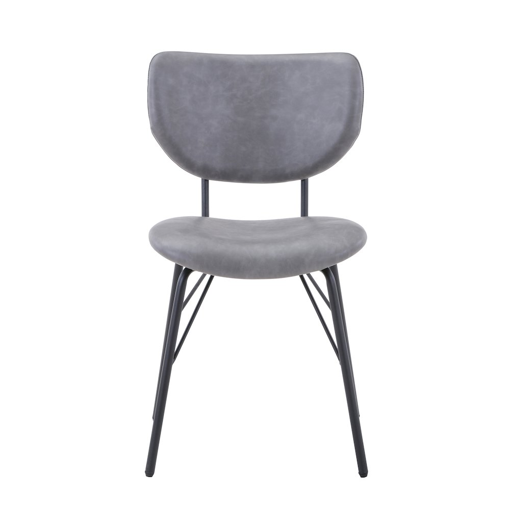 Contemporary Modern Faux Leather Split-Back Upholstered Dining Chair (Set of 2). Picture 2