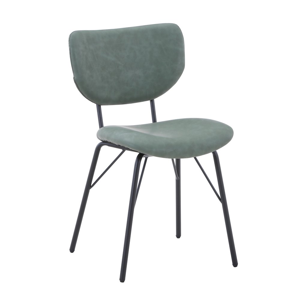 Contemporary Modern Faux Leather Split-Back Upholstered Dining Chair (Set of 2). Picture 2