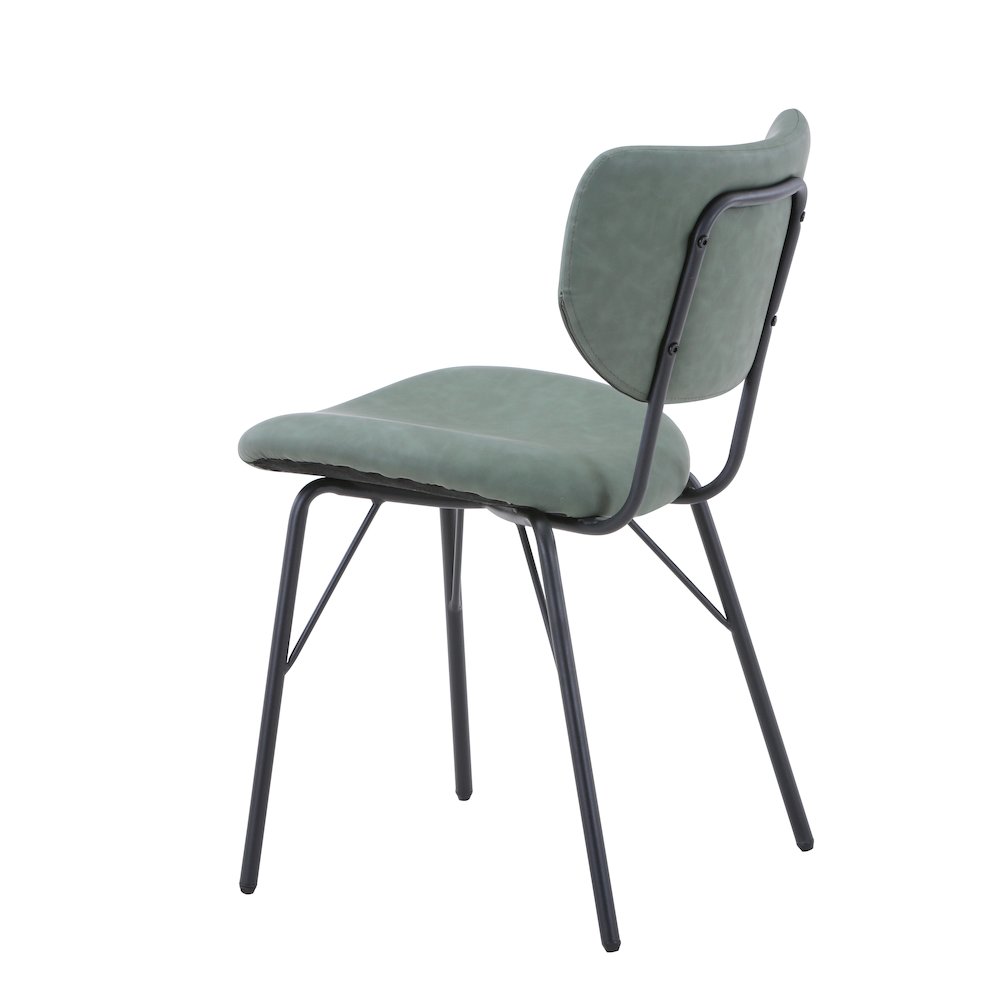 Contemporary Modern Faux Leather Split-Back Upholstered Dining Chair (Set of 2). Picture 6