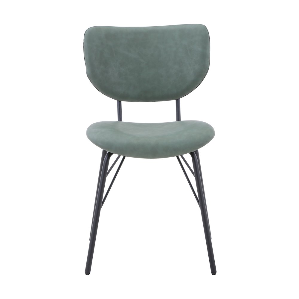 Contemporary Modern Faux Leather Split-Back Upholstered Dining Chair (Set of 2). Picture 1