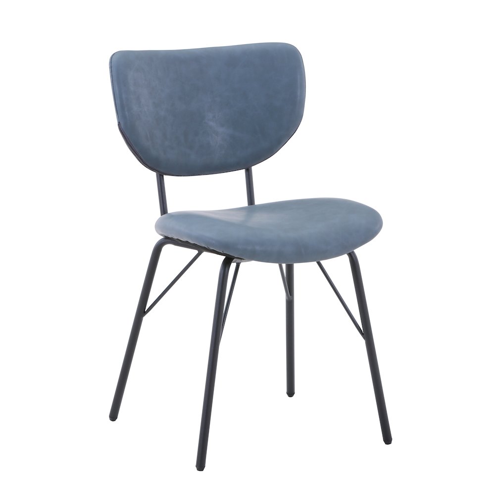 Contemporary Modern Faux Leather Split-Back Upholstered Dining Chair (Set of 2). Picture 2