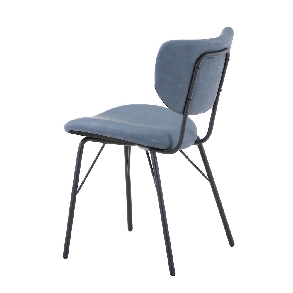 Contemporary Modern Faux Leather Split-Back Upholstered Dining Chair (Set of 2). Picture 6