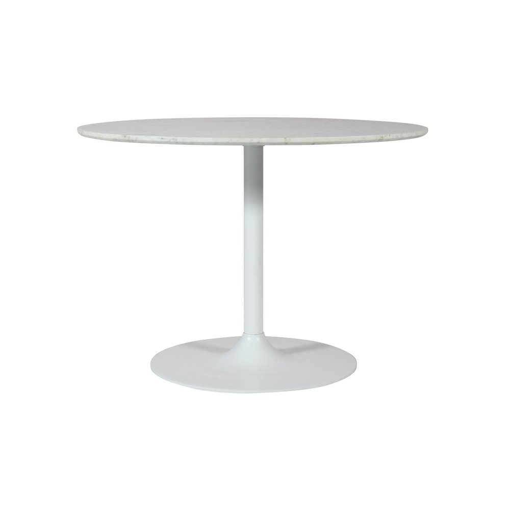 Rowan 42" Modern Luxury Pedestal Round Marble Dining Table. Picture 1