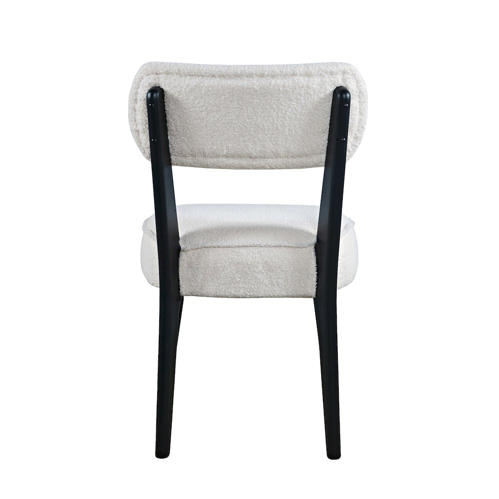 Wes Mid-Century Modern Boucle Upholstery Dining Chair (Set of 2). Picture 6