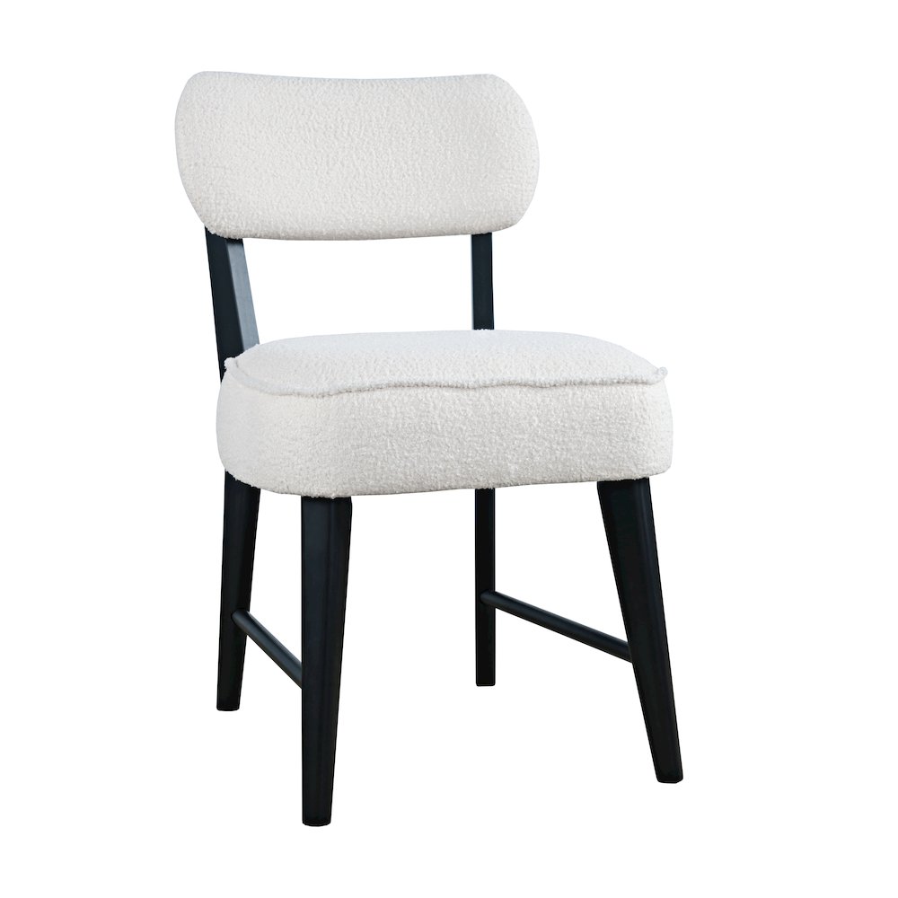 Wes Mid-Century Modern Boucle Upholstery Dining Chair (Set of 2). Picture 2