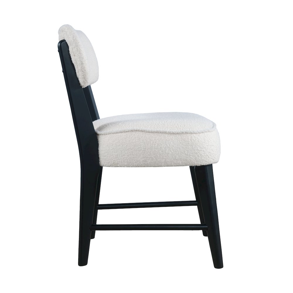 Wes Mid-Century Modern Boucle Upholstery Dining Chair (Set of 2). Picture 4
