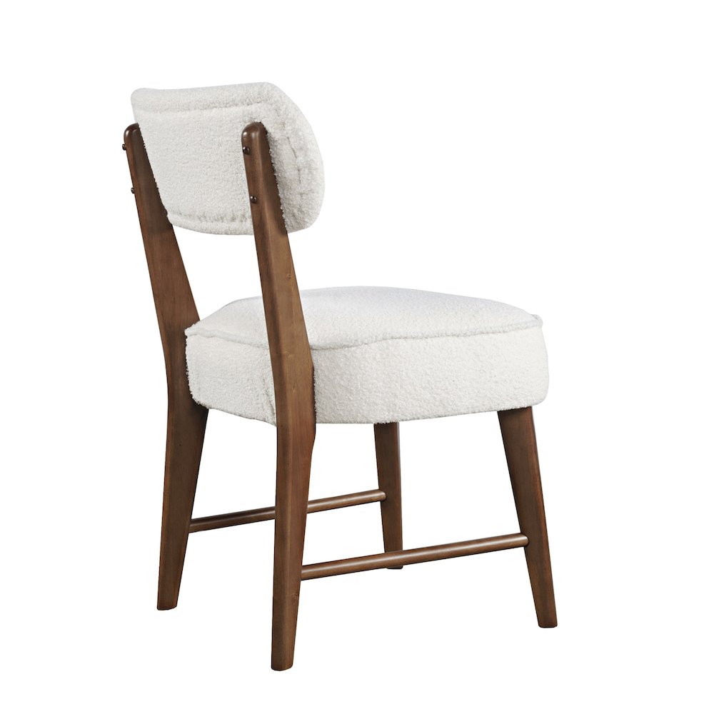 Wes Mid-Century Modern Boucle Upholstery Dining Chair (Set of 2). Picture 7
