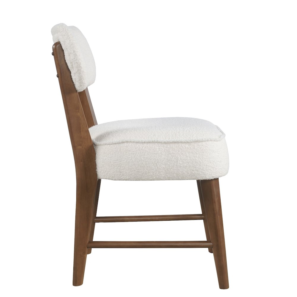 Wes Mid-Century Modern Boucle Upholstery Dining Chair (Set of 2). Picture 4