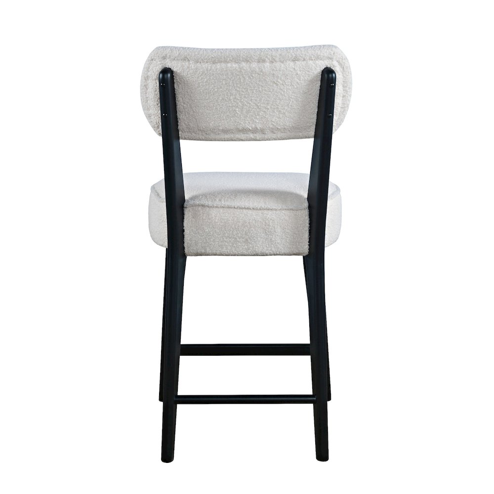 Wes Mid-Century Modern Boucle Upholstery Counter Barstool (Set of 2). Picture 6