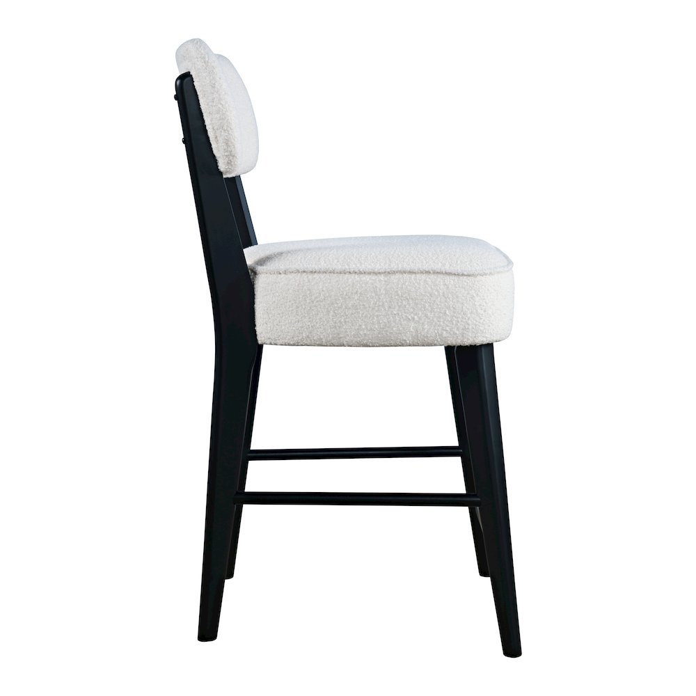 Wes Mid-Century Modern Boucle Upholstery Counter Barstool (Set of 2). Picture 4