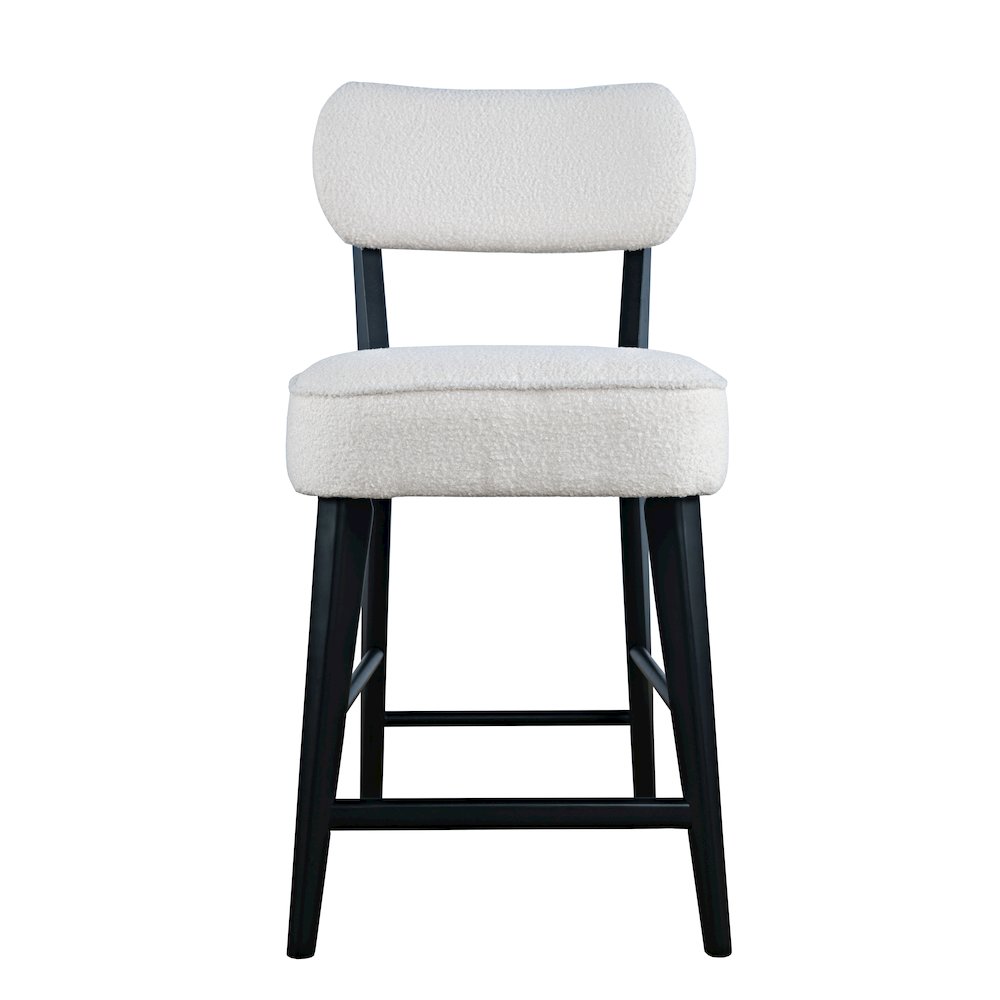 Wes Mid-Century Modern Boucle Upholstery Counter Barstool (Set of 2). Picture 1