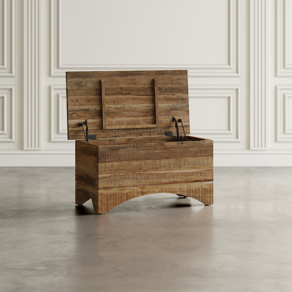 Reclamation 36" Rustic Reclaimed Solid Wood Storage Chest Cabinet. Picture 9