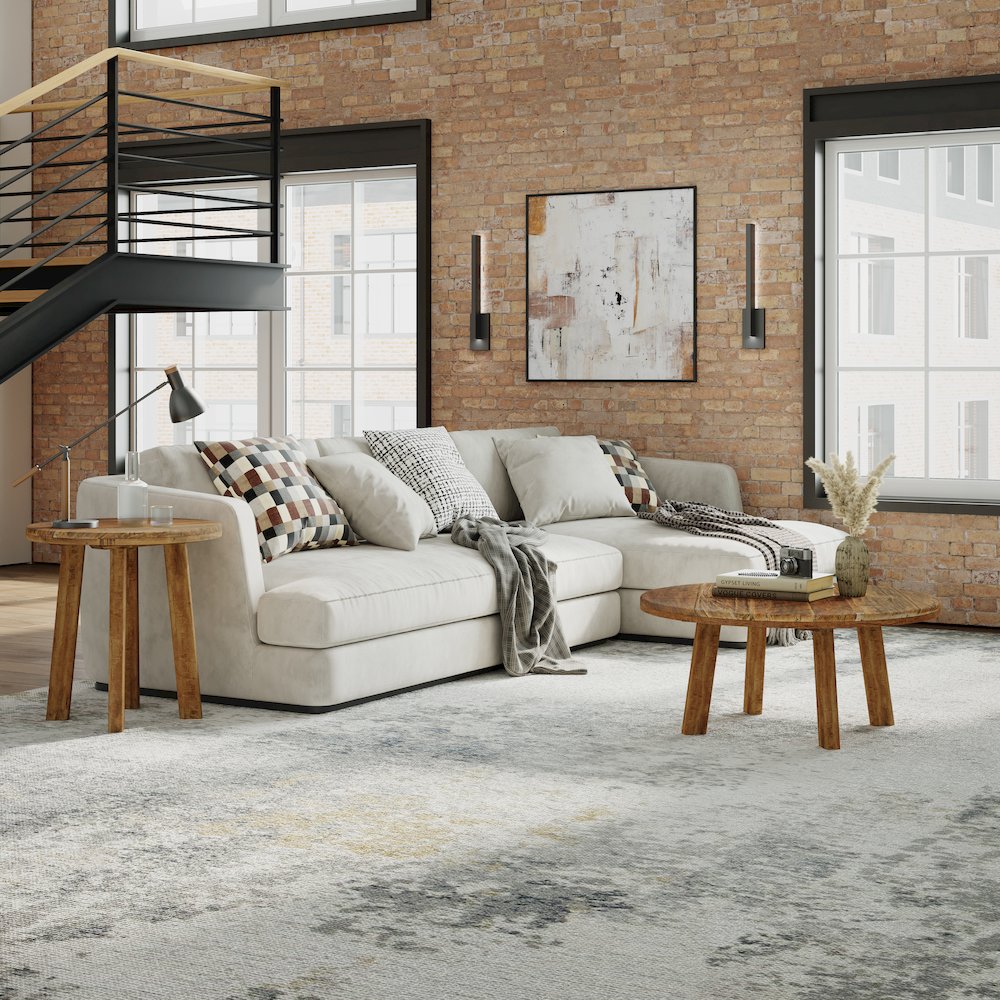 Reclamation 36" Round Rustic Reclaimed Solid Wood Coffee Table. Picture 7