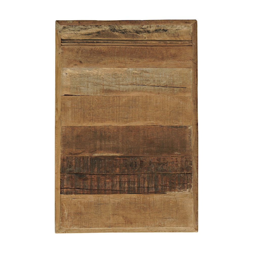 Reclamation Rustic Reclaimed Solid Wood Chairside End Table with Storage Shelf. Picture 6