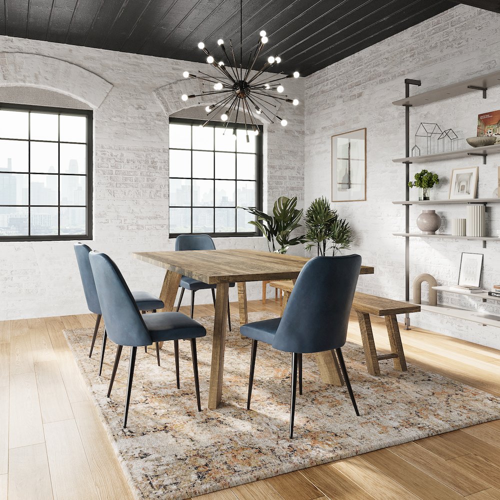 Reclamation 72" Rustic Reclaimed Solid Wood Dining Table. Picture 2
