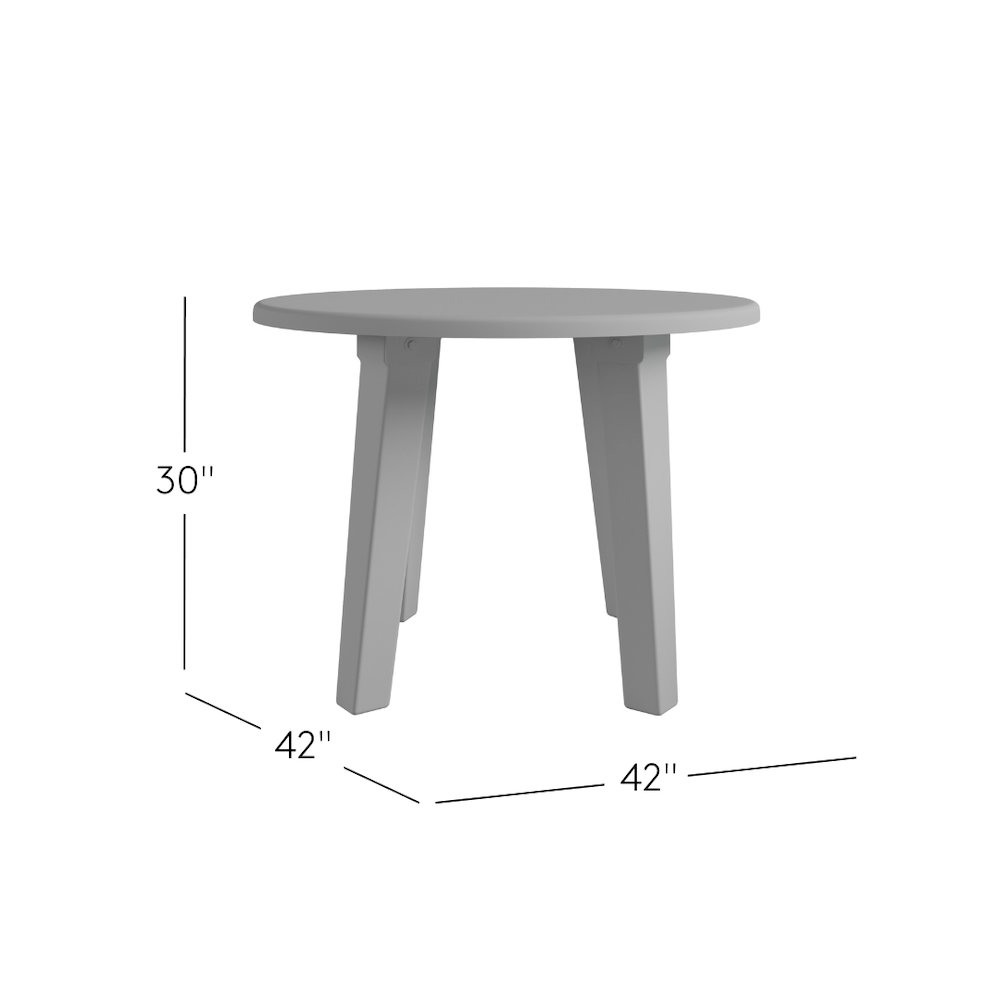 Reclamation 42" Rustic Reclaimed Solid Wood Round Dining Table. Picture 7