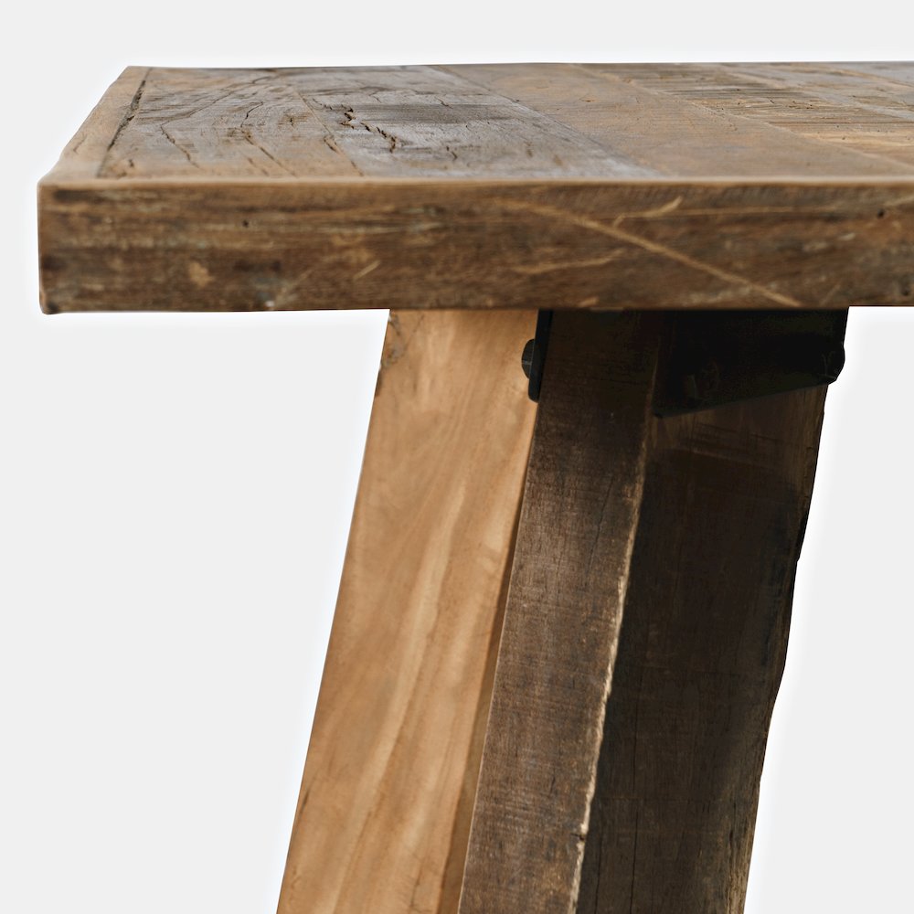 Reclamation 42" Rustic Reclaimed Solid Wood Square Counter Height Dining Table. Picture 4