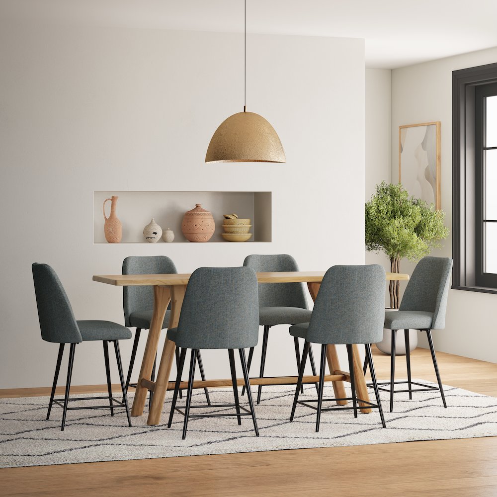 Macey Contemporary Modern Upholstered Counter Barstool (Set of 2). Picture 8