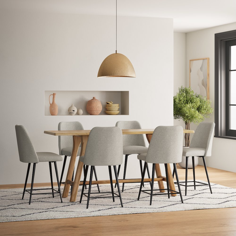 Macey Contemporary Modern Upholstered Counter Barstool (Set of 2). Picture 8