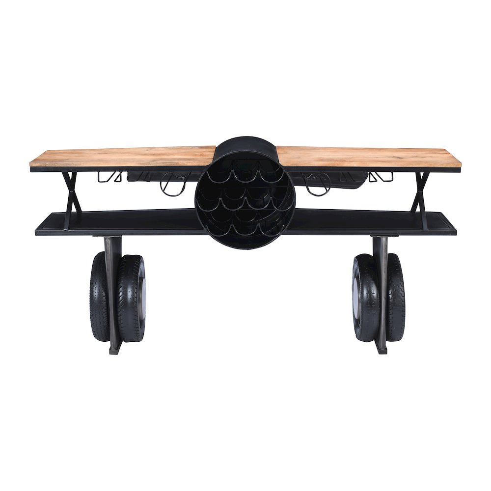 Maverick 72" Airplane Bar Aviator Lounge Console Table. Picture 7