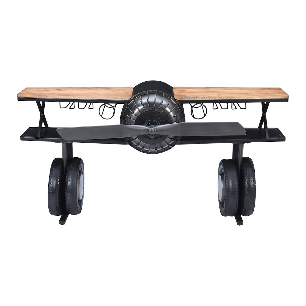 Maverick 72" Airplane Bar Aviator Lounge Console Table. Picture 1