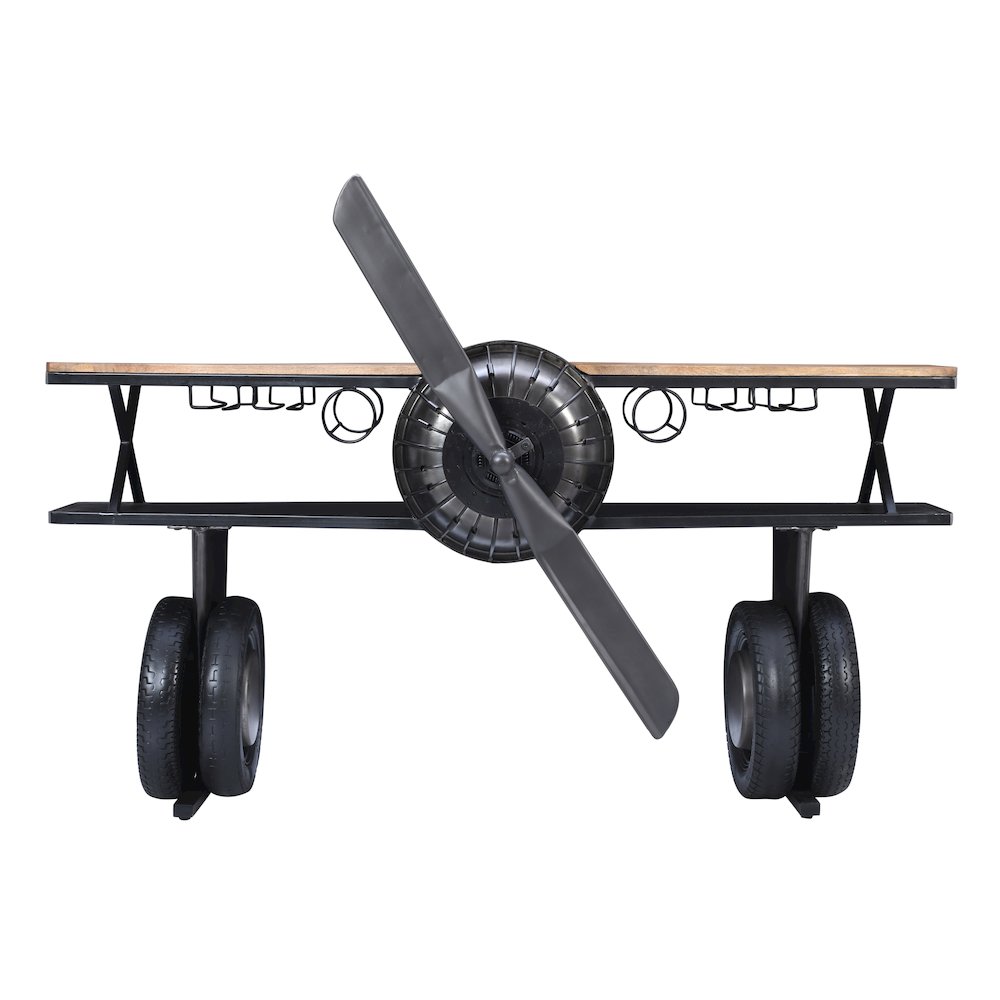 Maverick 72" Airplane Bar Aviator Lounge Console Table. Picture 8