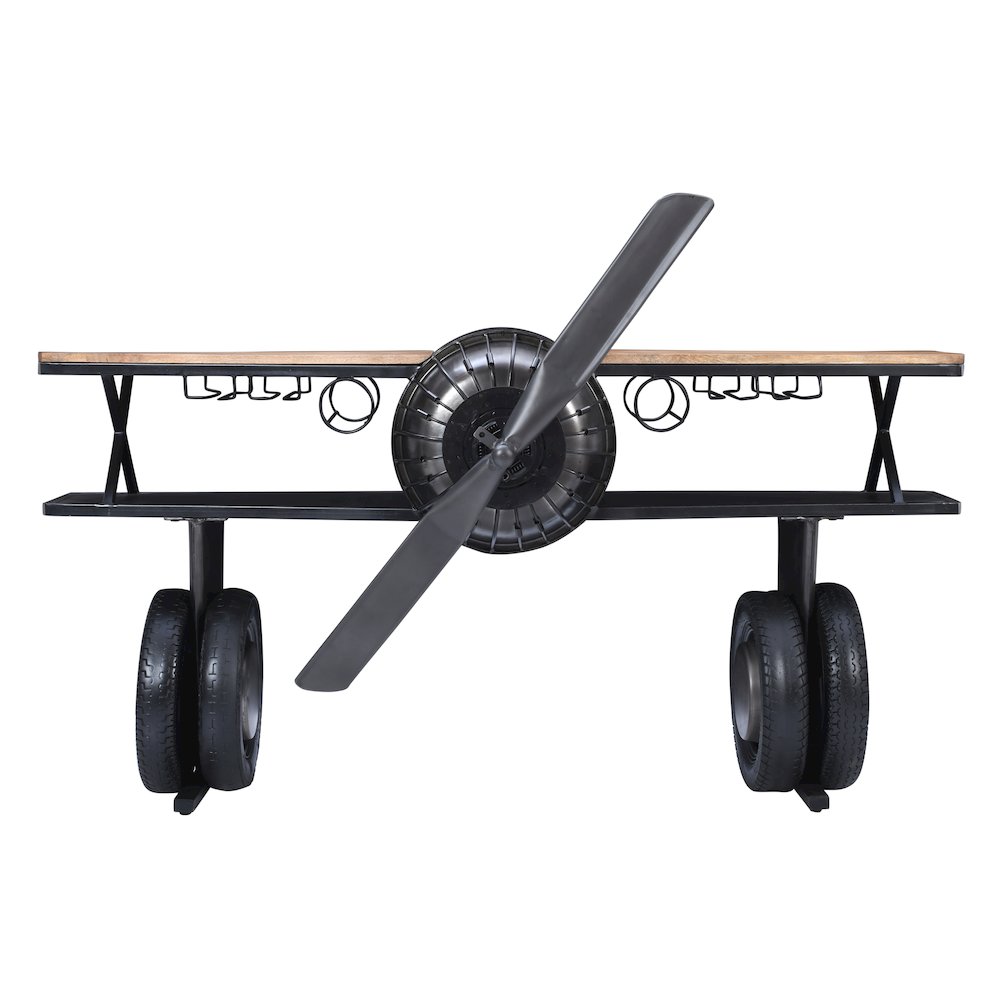 Maverick 72" Airplane Bar Aviator Lounge Console Table. Picture 9