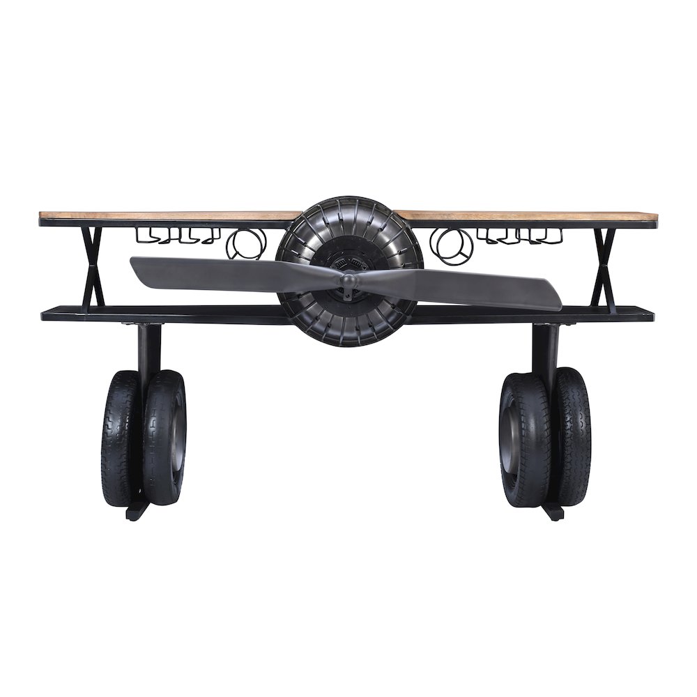 Maverick 72" Airplane Bar Aviator Lounge Console Table. Picture 10