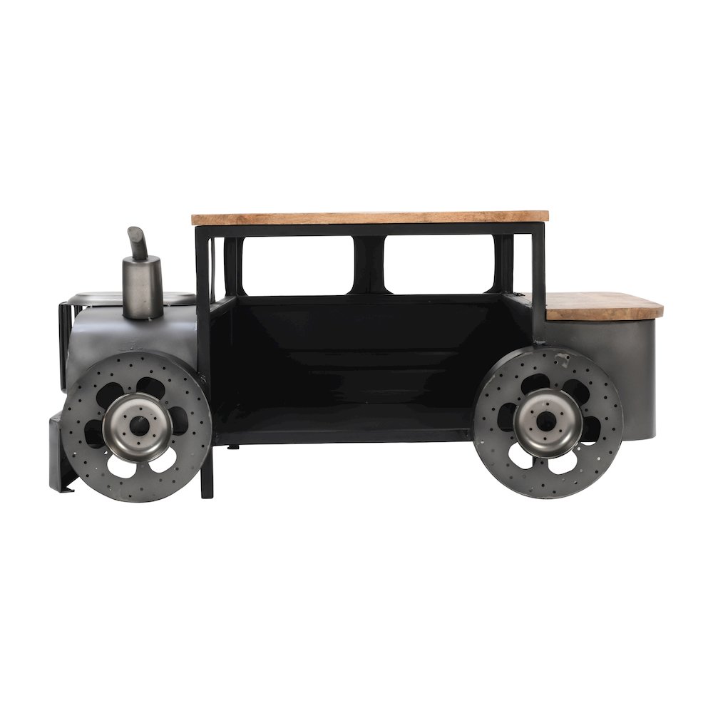 Roadie 41" Vintage Truck Solid Wood and Metal Unique Coffee Table with Storage. Picture 7