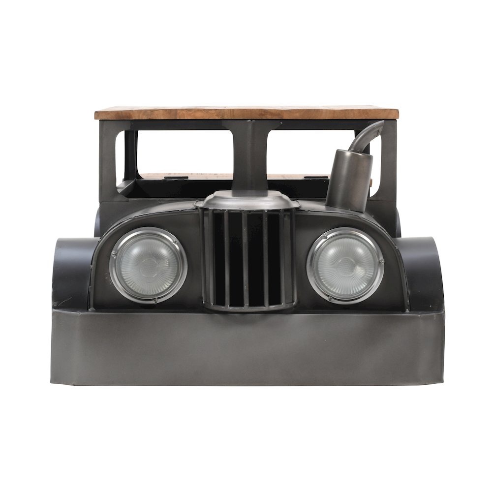 Roadie 41" Vintage Truck Solid Wood and Metal Unique Coffee Table with Storage. Picture 10