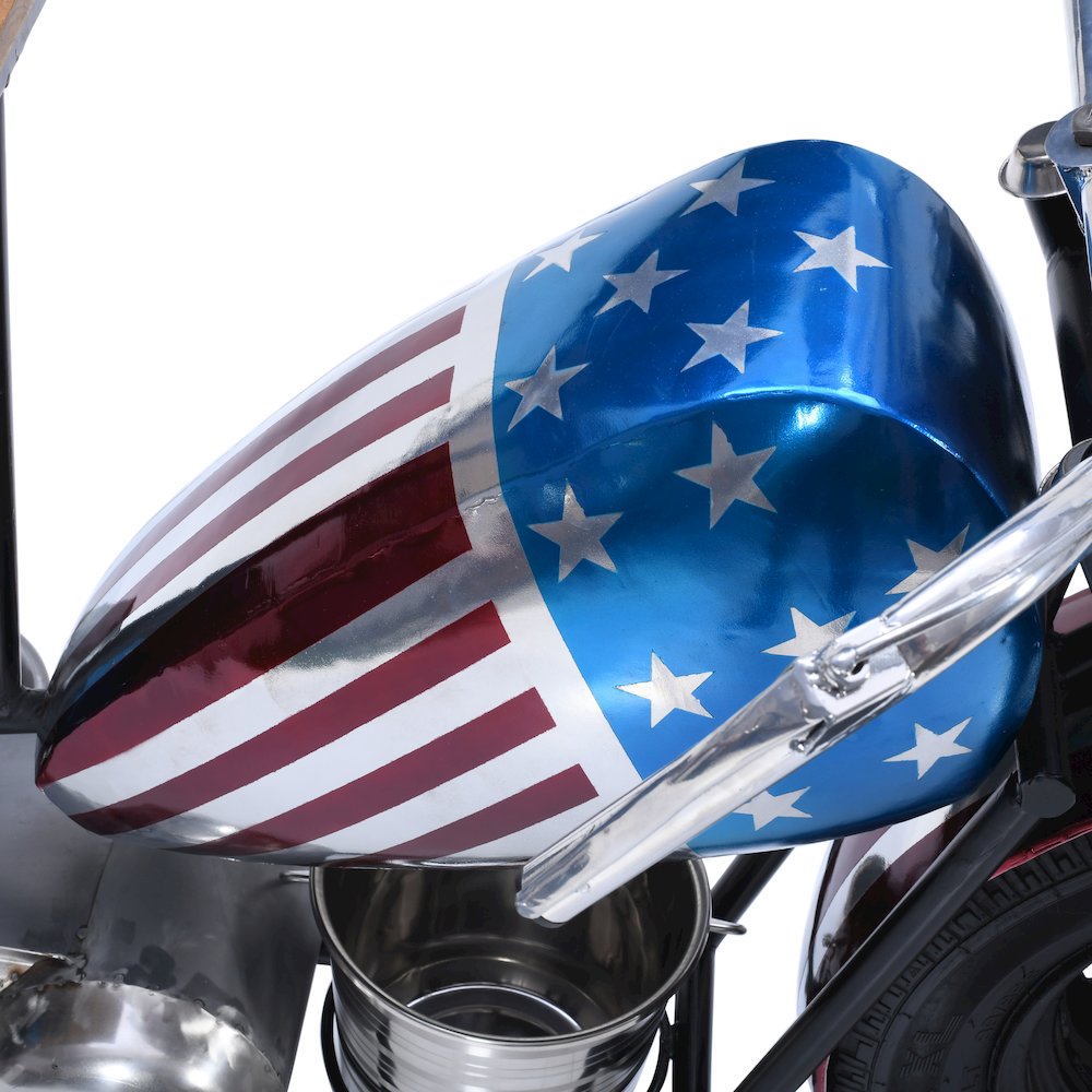 70" Patriotic American Flag Motorcycle Bar Console Table. Picture 5