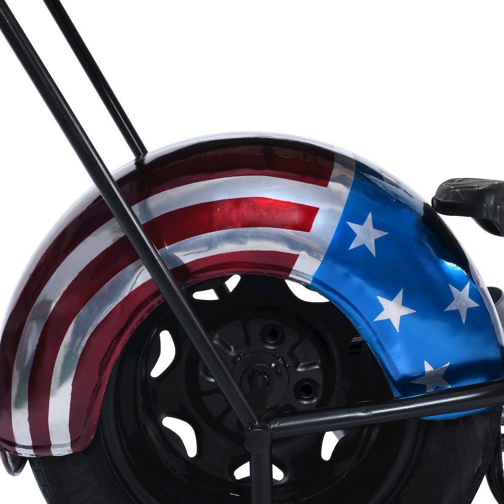 70" Patriotic American Flag Motorcycle Bar Console Table. Picture 4