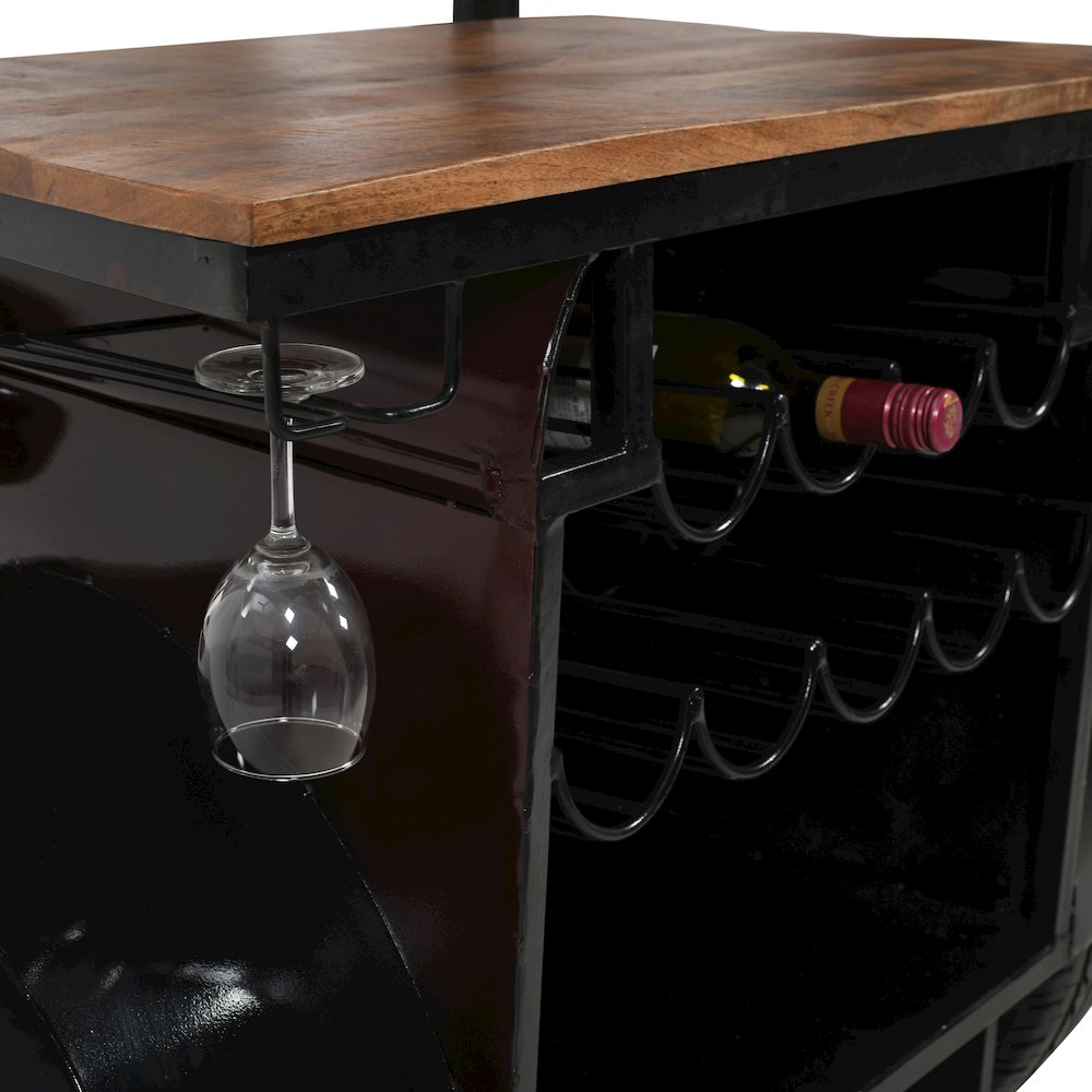 Glory Days Woody Vintage Car Console Table Home Bar. Picture 5