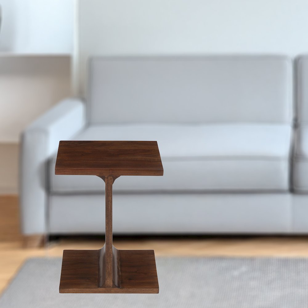 Idiom Solid Wood Modern Accent End I-Table. Picture 6
