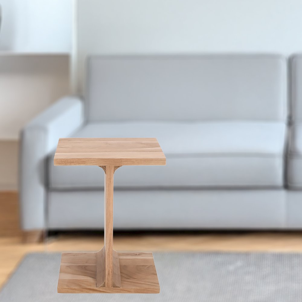 Idiom Solid Wood Modern Accent End I-Table. Picture 6