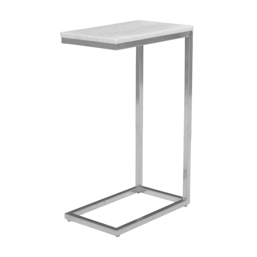 Aurora Solid Marble Modern Luxury Glam Accent C-Table (Set of 2). Picture 2