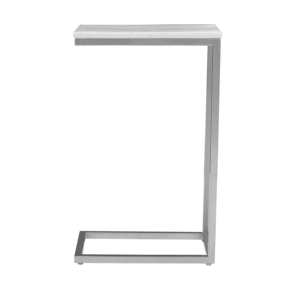 Aurora Solid Marble Modern Luxury Glam Accent C-Table (Set of 2). Picture 5