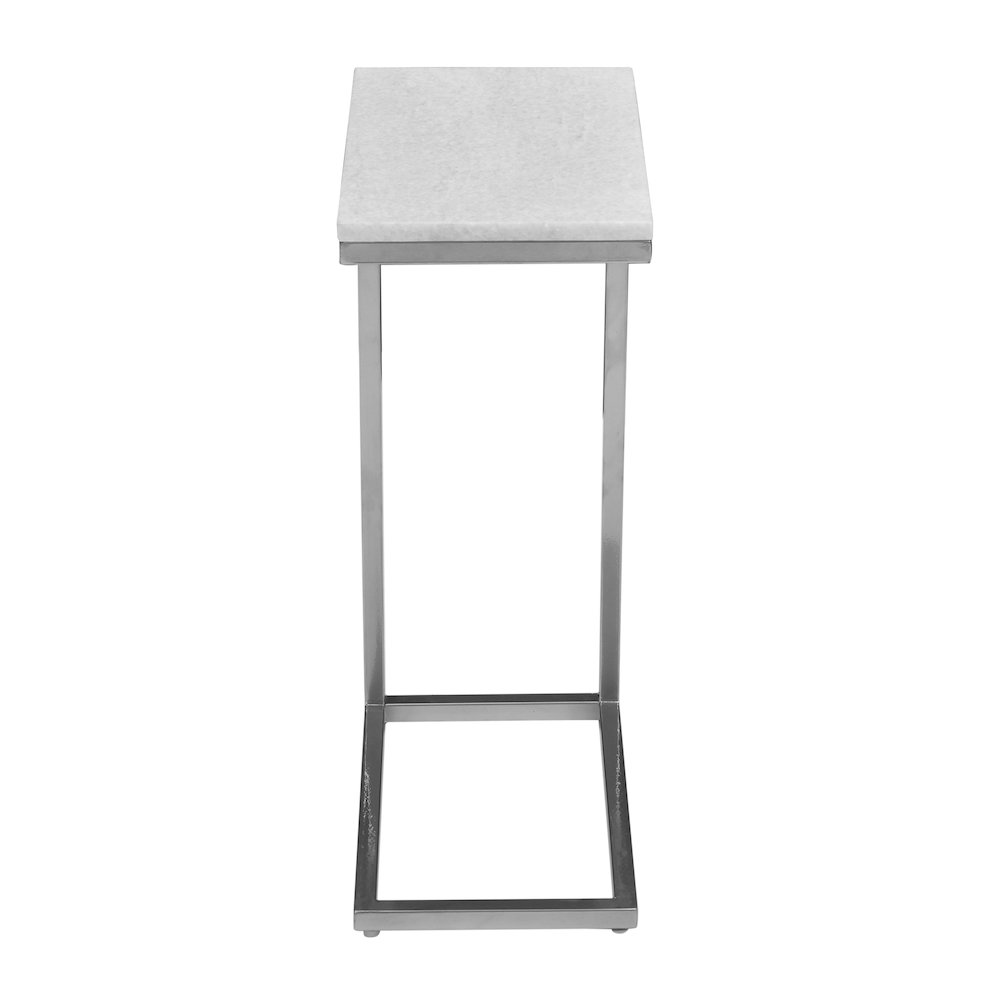 Aurora Solid Marble Modern Luxury Glam Accent C-Table (Set of 2). Picture 1