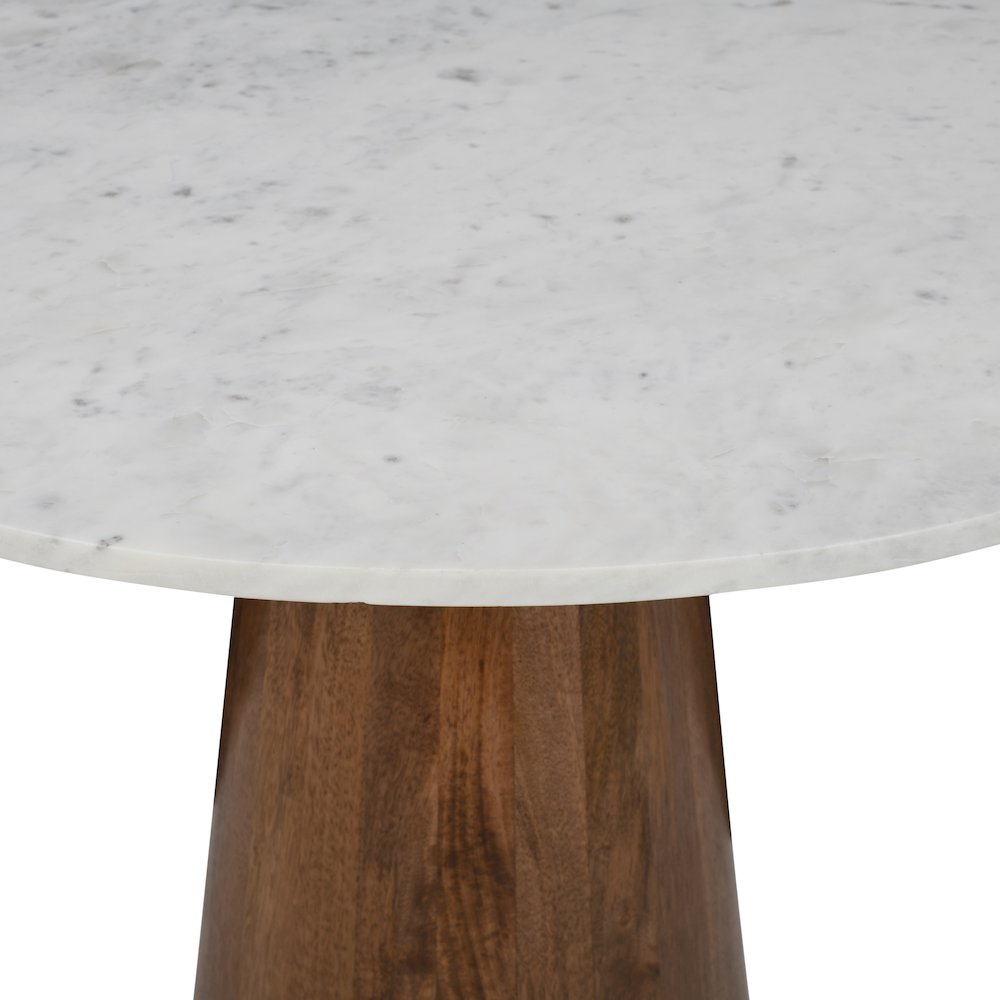 Nolan Marble Top Three Pack Solid Wood Accent Table Set. Picture 4
