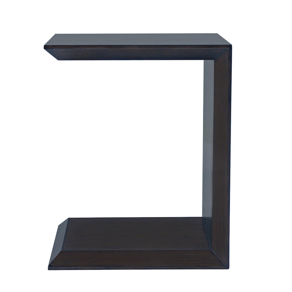 Nobu Modern Beveled Angle Wood Accent End C-Table. Picture 4