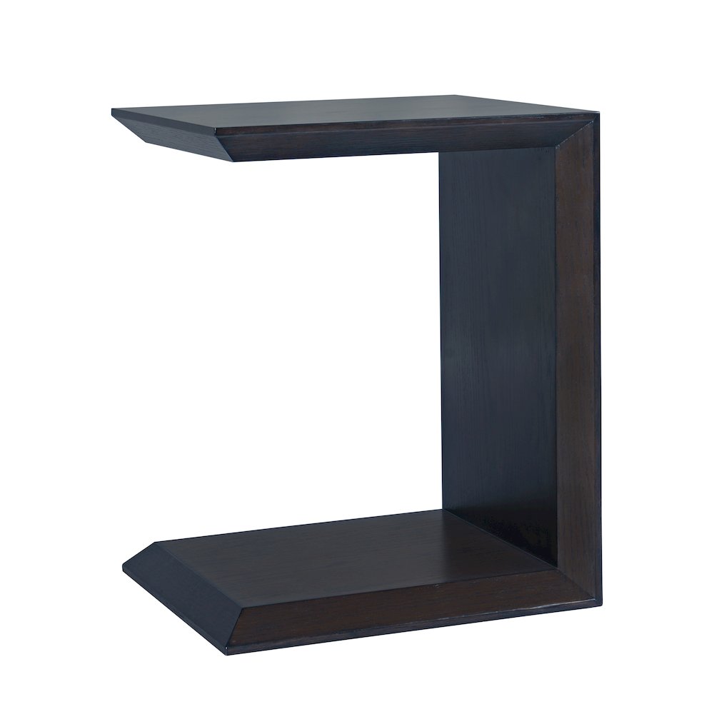 Nobu Modern Beveled Angle Wood Accent End C-Table. Picture 2